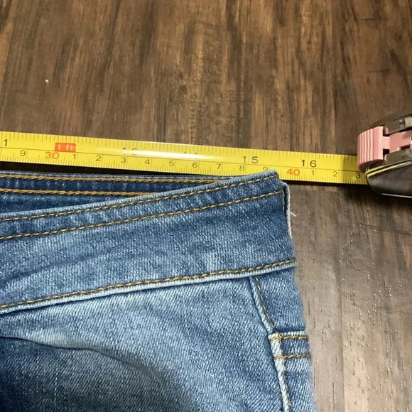 Sky and Sparrow Denim Blue Frayed Hem Jeans - Picture 9 of 12